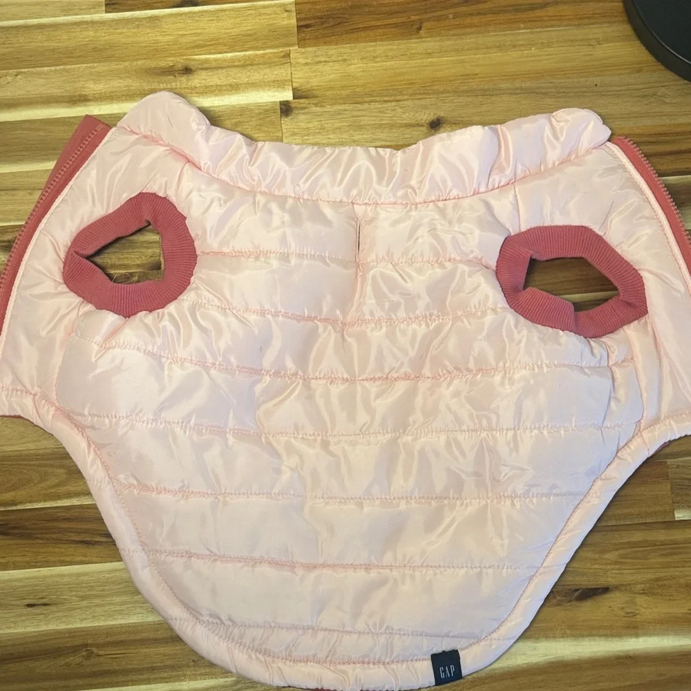 GAP Pink Quilted Dog Coat | Warm Pet Jacket | XS/S